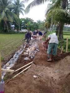 Nagari Garagahan Bangun Jalan Rabat Beton di Kampung Caniago