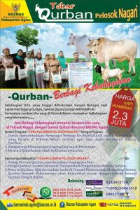 Baznas Agam Tebar Qurban ke Pelosok Nagari Pada Idul Adha 1439 H