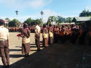 Camat Ampek Angkek Pimpin Upacara HUT Pramuka ke-57