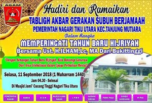 Meriahkan Tahun Baru Islam, Tanjung Mutiara Akan Gelar Tabligh Akbar