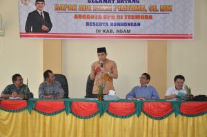 Ade Rizky Pratama Anggota DPR RI Sosialisasi BSPS di Lubukbasung