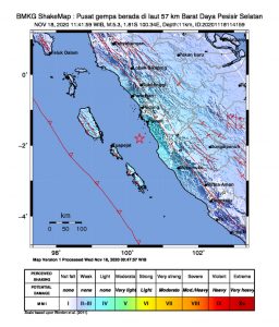 Gempa Bermagnitudo 5,3 di Pesisir Selatan Terasa Hingga ke Agam