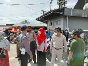 Kedisiplinan Pengunjung Pasar Padang Lua Terapkan Prokes Meningkat