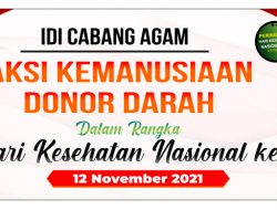 Peringati HKN Ke-57, IDI Cabang Agam Gelar Donor Darah Untuk Kemanusiaan