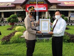 Berdedikasi Tinggi, Kapolres Agam Diganjar Presisi Award