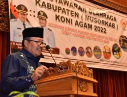 Buka Musorkab Koni Agam, Bupati: Siapapun yang Terpilih Harus Mampu Bangun Olahraga