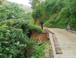 Dilanda Hujan, Empat Titik Ruas Jalan di Simarasok Rusak