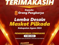 8 Desainer Ikuti Lomba Desain Maskot Pilkada Agam, 10 Karya Dinilai