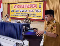Bupati Agam Hadiri Rakor Lintas Sektoral Operasi Lilin Singgalang 2024