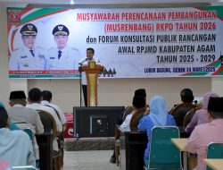 Dua Agenda Perencanaan Pembangunan di Agam Dibahas Bersamaan