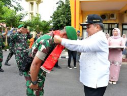 647 Prajurit Yonif TP 897/Singgalang Tiba di Agam, Bupati : Mereka Putra Putri Terbaik Bangsa Penjaga Kehormatan Tanah Air
