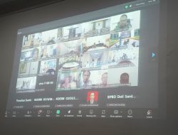 Update Data Rehabilitasi dan Rekontruksi, Pemkab Agam Ikuti Zoom Meetting