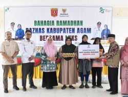 Baznas dan LKKS Agam Salurkan Paket Bahagia Ramadan Bagi Mustahik