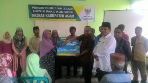 Baznas Agam Salurkan Zakat  Rp.1,2 M Untuk 538 Mustahik