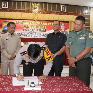 Menuju Wilayah Bersih Korupsi, Polres Agam Canangkan Zona Integritas