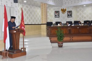Rapat Paripurna DPRD Agam, Komisi I Sampaikan Ranperda Trantibum