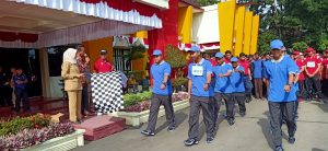 Meriahnya Perayaan HUT ke-74 RI di Agam, Ribuan Peserta Ikuti Lomba Gerak Jalan Tepat Waktu