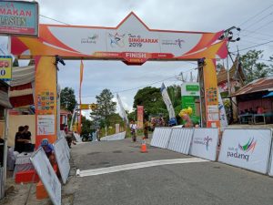 Persiapan Finish Etape V TdS 2019 di Ambun Pagi Rampung