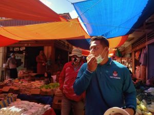 Ajak Pedagang dan Pembeli Lawan Covid-19, Camat Palembayan: Jangan Lama-lama di Pasar