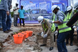Bupati Agam Letakkan Batu Pertama Pembangunan Gedung Bank Nagari Lubuk Basung