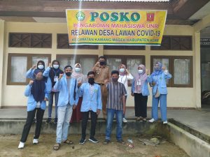 Selama Pengabdian di Kamang Magek, Mahasiswa Unri Jadi Relawan Covid-19
