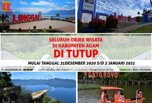 Seluruh Objek Wisata di Kabupaten Agam Ditutup Hingga 3 Januari 2021