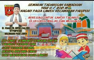 Pemnag Pasia Laweh Dorong Tadarus Setelah Tarawih, Jamaah Tergiat Diberi Reward