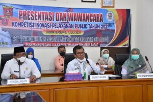 Bupati Agam Presentasikan ASRI Pada Kompetisi Inovasi Pelayanan Publik 2021