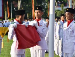 Upacara Penurunan Bendera Merah Putih Di Agam Berjalan Lancar Dan Khidmat