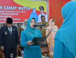 Lantik Ketua PKK Matur, Ini Pesan Ny Yenni Andri Warman