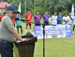 Bupati Agam Buka Turnamen Mini Soccer Putra Bawan Cup I 