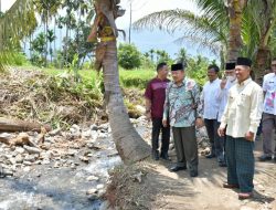 Bupati Agam Tinjau Progres Normalisasi Batang Kurambik, Beberapa Titik Dipasang Bronjong