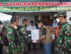 Bupati Agam Salurkan Bantuan Logistik di Posko Siaga Erupsi Marapi