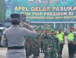 Pengamanan Kunjungan Presiden RI ke Agam, Apel Gelar Pasukan Digelar