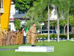 Staf Ahli Fauzi Pimpin Apel Gabungan, Ungkap Duka Ibunda Ketua TP. PKK Agam Berpulang di Tanjung Enim