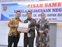 Pisah Sambut Kajari Agam, Burhan Ungkap Kesan Selama Bertugas di Agam.