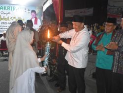 Semarak Takbiran Idul Adha Di Lubuk Basung, Puluhan Peserta Meriahkan Pawai Obor