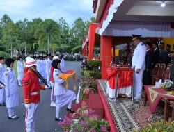 Wabup Agam Pimpin Upacara Penurunan Bendera HUT ke-81 RI